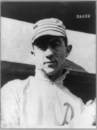 John Franklin Baker, baseball player for Philadelphia Athletics,  head-and-shoulders portrait, facing front, wearing baseball uniform]