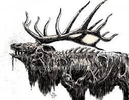 Zombie Zoo Addition Undead Elk Dark Creatures Zombie Drawings Zombie Art