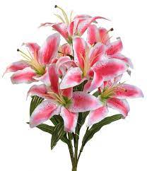Artificial tiger lily for you. Tiger Lily Bush X7 20 Choose From 2 Colors Tiger Lily Silk Flowers Flowers