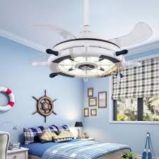 Small ceiling fans are designed to provide good air flow in rooms slightly smaller than standard sized rooms. Sunsky Creative Rudder Fan Light Children Bedroom Invisible Small Ceiling Fan With 3 Gear Dimming 42 Inch S Sailing Wall Control