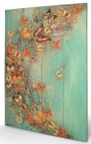 Art Group Chinese Green By Lily Greenwood Wood Panel Reviews Wayfair Uk Butterfly Art Painting Wood Art Butterfly Art