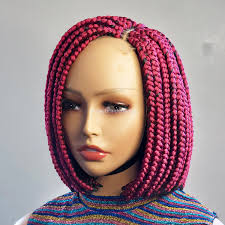 Braided Wigs for Black Women Short Bob Braided Wig: Jumbo Box Braids, Lace  Front