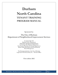Https Durhamnc Gov Documentcenter View 1720 Tenant Training Manual Pdf Bidid