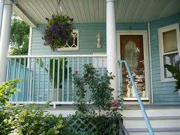 Robins Egg Blue Exterior With Red Front Door From Front Porch Decorating Ideas Porch Deco House Designs Exterior Front Porch Decorating Exterior House Colors