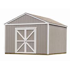 Handy Home Products Columbia 12 Ft X 12 Ft Wood Storage Building Kit With Floor 18217 4 The Home Depot Outdoor Storage Sheds Wooden Storage Sheds Shed Storage