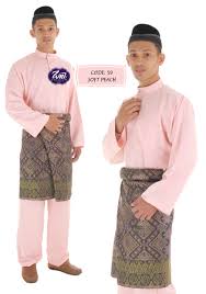 Malay traditional attire for boy, baju melayu made from quality cotton fabric. Paling Baru Baju Melayu Lelaki Warna Peach Lamaz Morradean