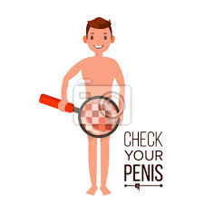 Uberprufen Sie Ihren Penis Vektor Nackter Mann Mit Lupe Zensierte Leinwandbilder Bilder Zensieren Impotenz Medicals Myloview De