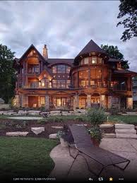 Wood And Stone House Mansions Beautiful Homes Dream House