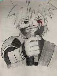 Image of how to draw sasuke naruto. Drawing Easy Pencil Kakashi Kid Drawing