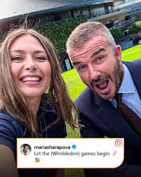 David Beckham and Maria Sharapova were among the stars of sports and screen  at Wimbledon