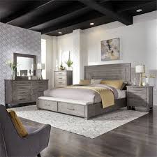 Check spelling or type a new query. Modern Farmhouse Storage Bed 6 Piece Bedroom Set In Distressed Dusty Charcoal Finish By Liberty Furniture 406 Br Qsbdmn