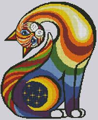 поделки майнкрафт из бумаги схемы распечатать скины блоки и животные Raduzhnaya Koshka Shema Vyshivki Krestom Igolochka Igolochka Poperechnye Koshachi Stezhki Modeli Stezhkov Vyshivka Krestikom Shemy