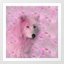 The only right place to download wolf wallpapers in 4k(ultra hd) full free for your desktop backgrounds. Pink Wolf Flower Sparkle Art Print By Saundra Myles Society6
