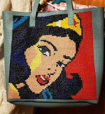 Photo cross stitches make fun projects, impressive gifts, and unique keepsakes. She Used Her Cross Stitch Superpowers To Transform A 7 Tote From Target Into This Diy Masterpiece Knithacker
