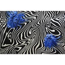 Download zebra print stock vectors. Blue Zebra Print Silk Satin Fabric Tissus En Ligne