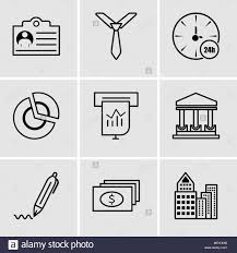 Set Of 9 Simple Editable Icons Such As Building Dollar Pen