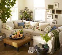 Homeownerbuff Green Home Decoration Spring Off White Sectional Sofa With Olive Green Decor Comfortable Living Rooms Small Living Rooms Small Living Room
