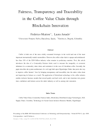 Integrity, emissions, safety and, in some jurisdictions, new governance and Pdf Fairness Transparency And Traceability In The Coffee Value Chain Through Blockchain Innovation