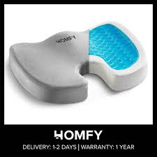 Gseat ultra orthopedic gel and foam seat cushion for coccyx, back, tailbone, prostate aurora black memory foam coccyx seat cushion orthopedically designed for back, tailbone. Homfy Gel Enhanced Seat Cushion Non Slip Orthopedic Gel Memory Foam Coccyx Cushion For Tailbone Pain Office Chair Shopee Singapore