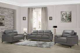Welcome to urban furniture outlet's delaware leather living room sets furniture store! Mischa Dark Gray Top Grain Leather Living Room Set From Homelegance Luna Furniture