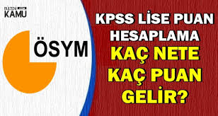 Kpss puan hesaplama lisans, önlisans ve ortaöğretim. Kpss Lise Puan Hesaplama Kac Nete Kac Puan Gelir 70 Almak Icin Kac Net Gerekiyor