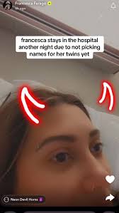 Francesca Farago Hospital Stay Extended for Twin Names, Baby Shower Updates