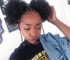 Fulani Tribe Inspired Hairstyle Naturalhair 3c 4a Youtuber Leslielatrice Ponypuffs Two Curly Hair Styles Naturally Curly Hair Styles Natural Hair Styles
