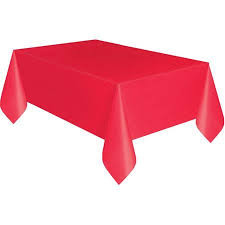 Plastic Tablecloth 108 In X 54 In Red Walmart Com Party Table Cloth Plastic Table Covers Plastic Tables