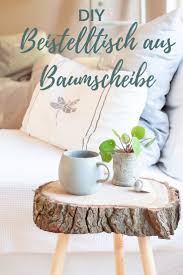 Beistelltisch Selber Bauen Aus Baumscheibe Diy Smillas Wohngefuhl Baumscheiben Tisch Baumscheiben Diy Beistelltisch