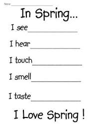 5 Senses Poems For Students To Create Spring Or Easter Theme Includes Spring And Easter Word Charts Poems For Students Kindergarten Poems Kindergarten Writing