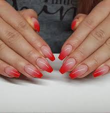 80 Hottest Acrylic Coffin Nails Color For Summer Nails Page 44 Of 84 Latest Fashion Trends For Woman Red Nails Red Ombre Nails Red Acrylic Nails
