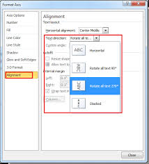 + recherche pivoter ou rotation dans l'aide. How To Rotate Axis Labels In Chart In Excel