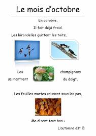 Au Mois D Octobre Comptine Automne Comptines Poesie Automne
