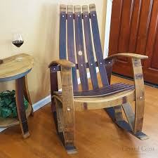 Wine Barrel Stave Rocking Chair Rustic Furniture Home Patio Living Room Szek Butorok