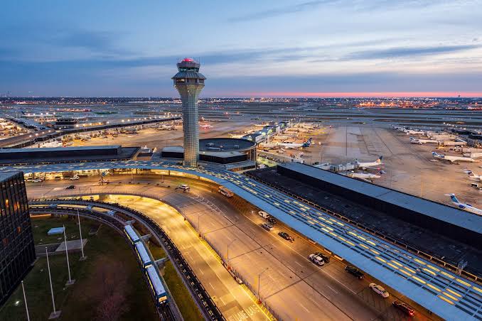 O'Hare International Airport, Chicago, AI generated
