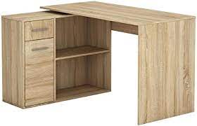 Vicco schreibtisch leo weiß sonoma eiche arbeitstisch bürotisch regal pc tisch 47 kostenlose lieferung weitere farben 39 465 68 schreibtisch adria eiche sägerau nachbildung ca. Caro Mobel Eckschreibtisch Lena Schreibtisch Computertisch In Sonoma Eiche Mit Regal 120 X 75 X 91 5 Cm Amazon De Kuche Haushalt Wohnen