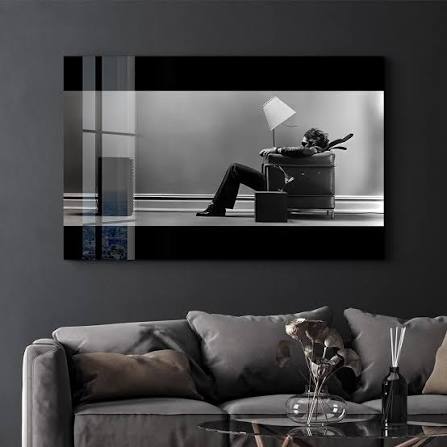 Blown Away Guy | Glass Wall Art - S (16"x10")