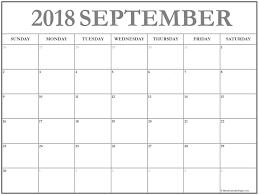 Calendar 2018 September September Calendar 2018 Printable And Free Blank Calendar Calendar Printables Blank Calendar Template Monthly Calendar Printable