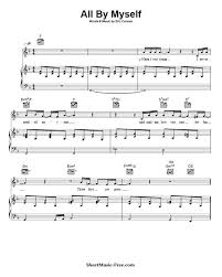 All By Myself Sheet Music Eric Carmen Sheet Music Free Sheet Music Download Free Sheet Music