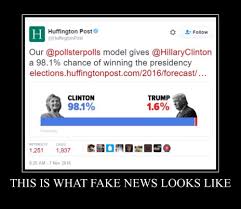 Huffington Post Lies About The Election Predictions Facebook Fake News Controversy Know Your Meme