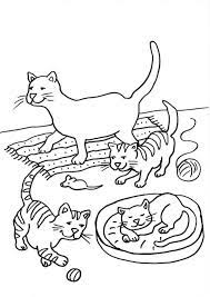 Ausmalbild Katzen Katzenfamilie Ausmalen Kostenlos Ausdrucken Ausmalbilder Katzen Ausmalbilder Katze Zum Ausmalen