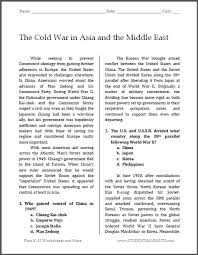 Cold War In Asia And Middle East Student Handouts World History Lessons World History Teaching Cold War