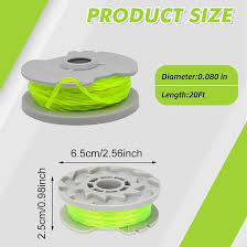 Eyoloty WA0014 20ft 0.080" String Trimmer Line for Worx WG168 WG184 WG184.9  WG190 WG191 Weed Eater String Edger Line Refills Parts Auto-Feed with  WA0037 524577 Cap Covers (8 Spool,2 Cap) : Amazon.co.uk