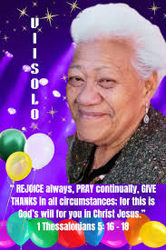 A mae'a ma manuia se faamoemoe Ona faapea lea “Lo'u Agaga e, ia e Faamanū  atu i le Alii, o mea uma fo'i o i totonu ia te a'u, ia Faamanū lona