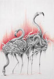 Favorite add to previous page next page. Flamingo Herd Drawing By Kay Walker