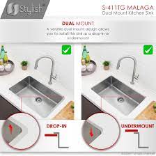 Check spelling or type a new query. 29 5 8 L X 17 3 4 W Undermount Or Drop In Stainless Steel Single Bowl Kitchen Sink 18 Gauge Overstock 32053632