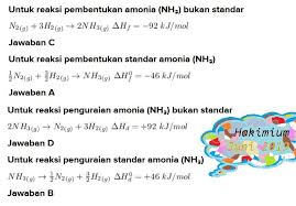 Semoga artikel ini membantu dan menambah wawasan kalian dalam. Diketahui Dhf Nh3 G Sama Dengan 46 Kj Mol Maka Perubahan Entalpi Reaksi Berikut Adalah A 46 Brainly Co Id