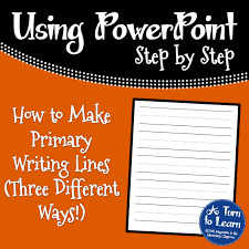 How To Make Primary Writing Lines A Turn To Learn Primary Writing Writing Lines Technology Tutorials