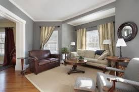 Living Room In Suburban Home With Gray Walls Grey Walls Living Room Living Room Grey Brown Living Room Decor