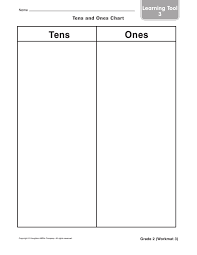 Tens And Ones Chart Template 2 Nd Grade Learning Tool 3